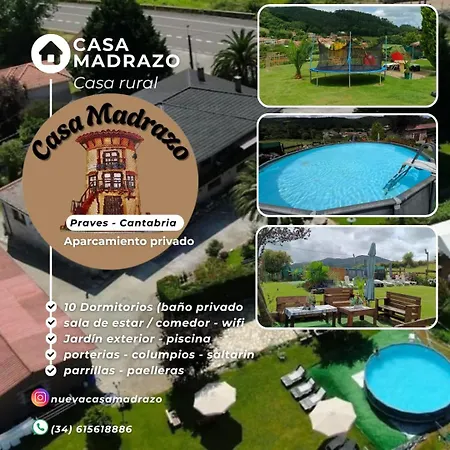 Casa Madrazo Con Piscina Y Parrillas 컨트리하우스 *